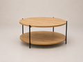 Urban Steel and Oak Coffee Table Round