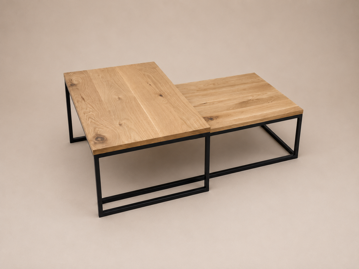 Urban Steel and Oak Coffee Table 1000