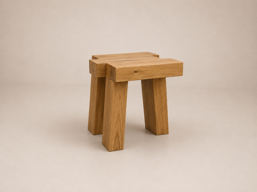 Angle Oak Side Table